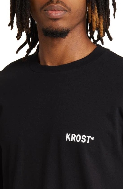 Shop Krost Layered Logo Graphic T-shirt In Black