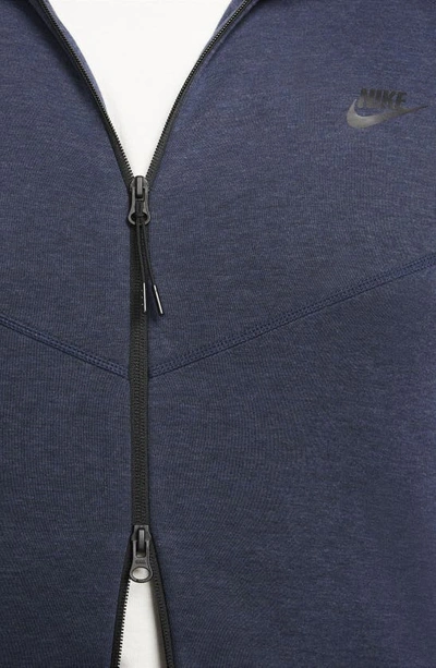 Shop Nike Tech Fleece Windrunner Zip Hoodie In Obsidianheather/ Black