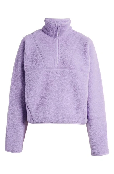 Halfdays Pieper Water Repellent Recycled Polyester Fleece Quarter Zip Top In Disco