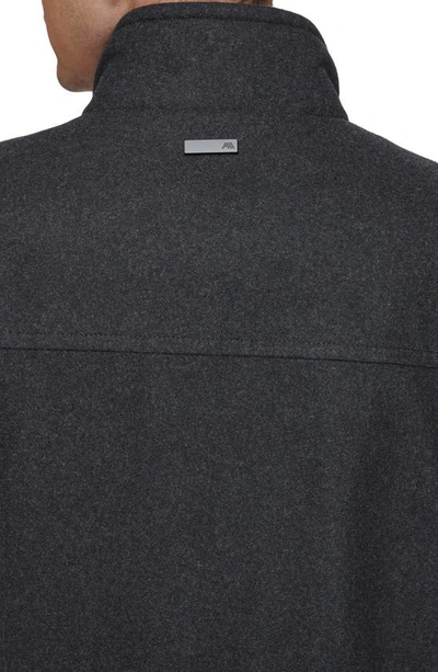 Andrew Marc Dunbar Melton Jacket In Charcoal