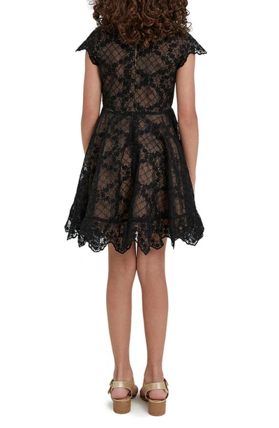 Shop Bardot Kids' Larissa Flutter Sleeve Party Dress In Black
