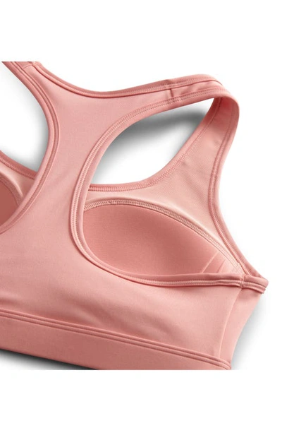 Nike Women's Swoosh Medium Support Padded Sports Bra In Red Stardust/ White