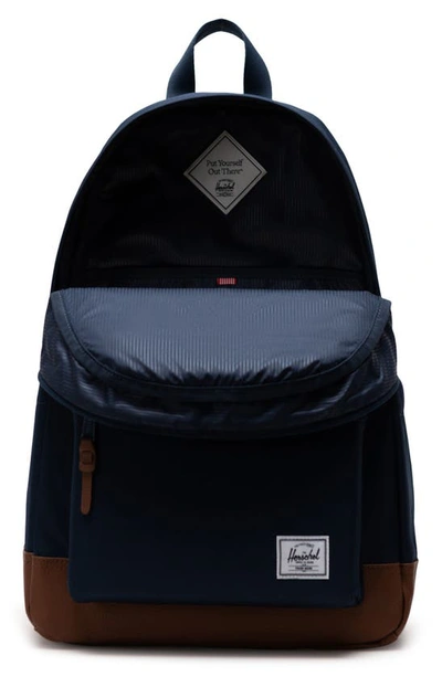 Shop Herschel Supply Co Heritage Backpack In Navy/ Tan