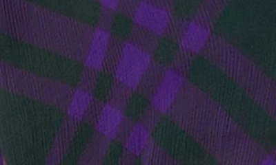 Shop Burberry Bias Check Silk Chiffon Top In Royal Ip Pattern