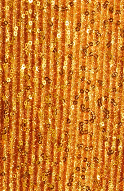 Shop Stine Goya Odis Sequin Long Sleeve Cocktail Shift Dress In Gold