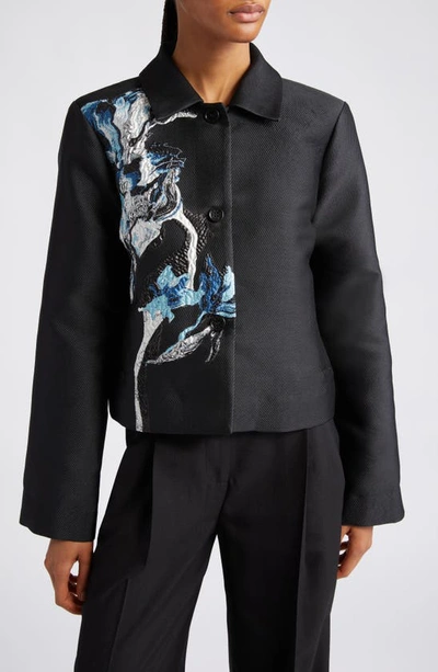 Shop Stine Goya Kiana Embroidered Jacket In Icy Flower