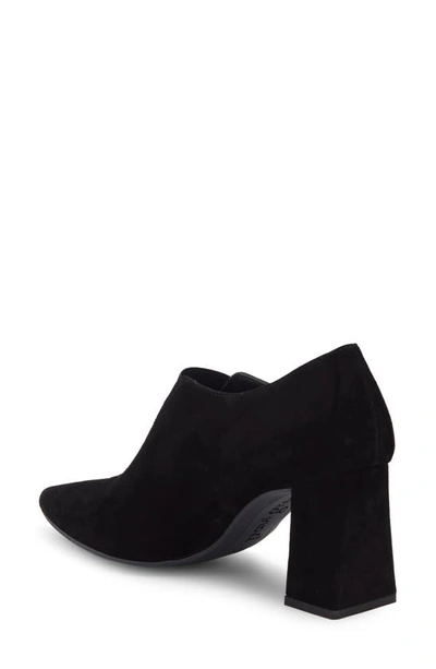 Shop Paul Green Stacia Pointed Toe Bootie In Black Suede