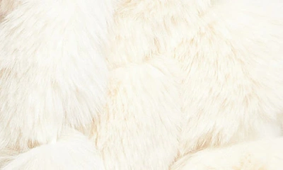 Donna Salyers Fabulous-furs Chateau Quilted Faux Fur Hooded Coat In Ivory