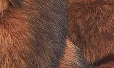 Donna Salyers Fabulous-furs Chateau Quilted Faux Fur Hooded Coat In Cedar