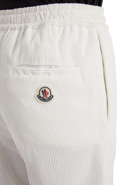 Shop Moncler Stretch Corduroy Joggers In White