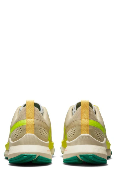 Shop Nike React Pegasus Trail 4 Running Shoe In Gold/ Volt/ Baltic Blue/ Green