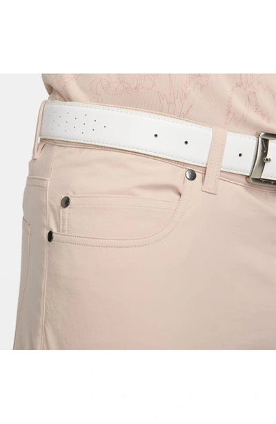 Shop Nike Dri-fit Repel Water Repellent Slim Fit Golf Pants In Pink Oxford