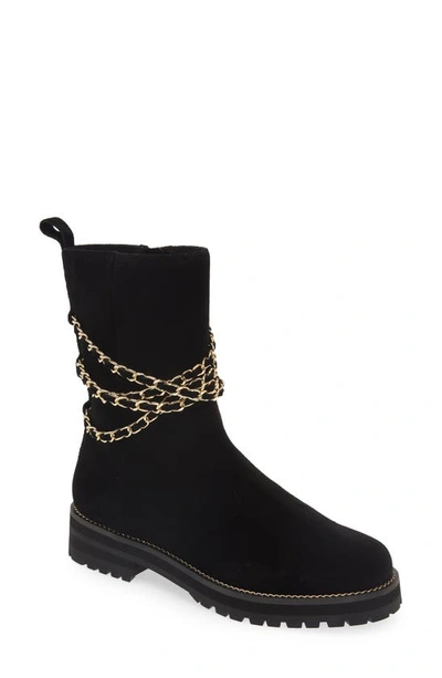 Shop Cecelia New York Misunderstood Chain Boot In Black Suede