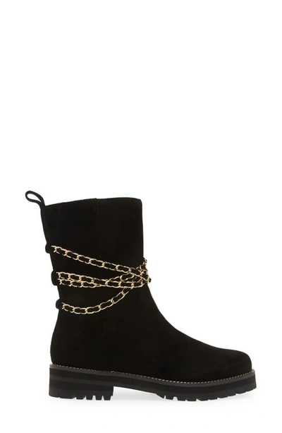 Cecelia New York Misunderstood Chain Boot In Black Suede