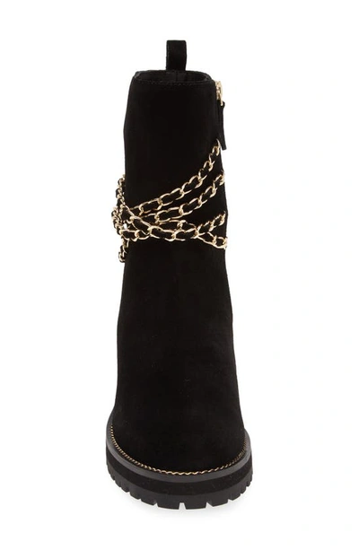 Cecelia New York Misunderstood Chain Boot In Black Suede