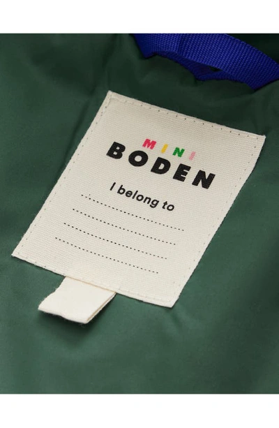 Shop Mini Boden Kids' Heart Appliqué Puffer Coat In Monster Green Hearts