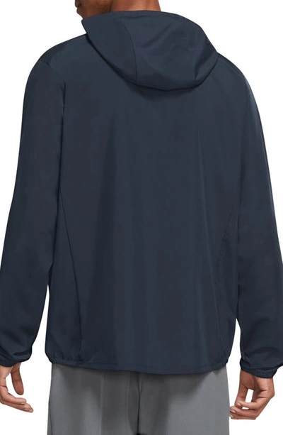 Shop Nike Form Dri-fit Hooded Versatile Jacket In Obsidian/ Silver