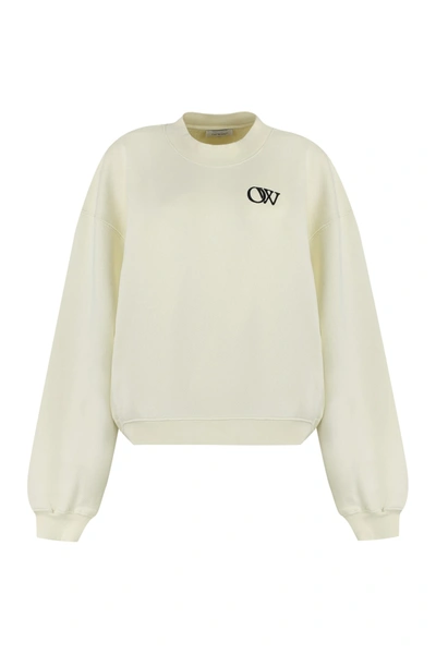 Shop Off-white Cotton Crew-neck Sweatshirt In Default Title