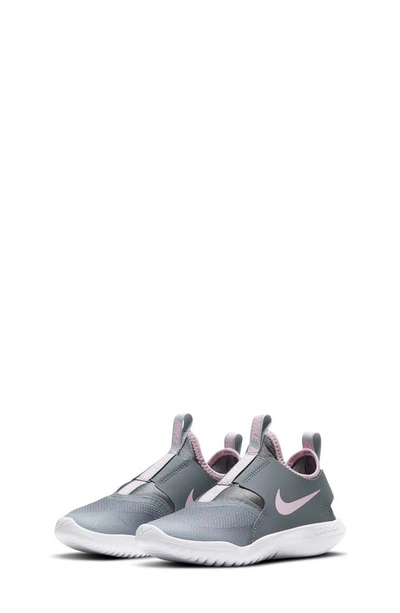 Shop Nike Flex Runner Slip-on Running Shoe In Smoke Grey/ Pink Foam