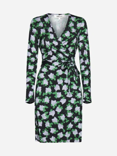 Shop Diane Von Furstenberg New Julian Print Silk Wrap Dress In Multicolor