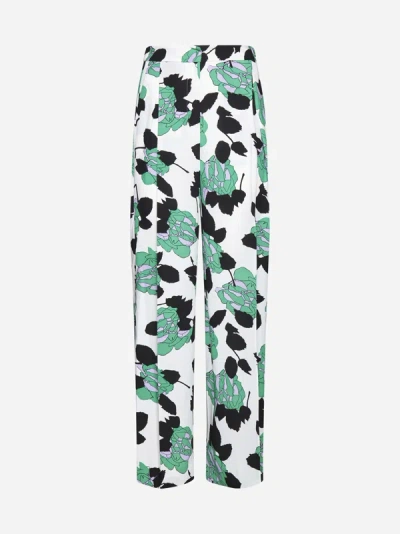 Shop Diane Von Furstenberg Brianna Print Trousers In Multicolor