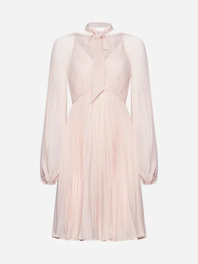 Shop Zimmermann Sunray Pleated Midi Dress In Dusty Pink