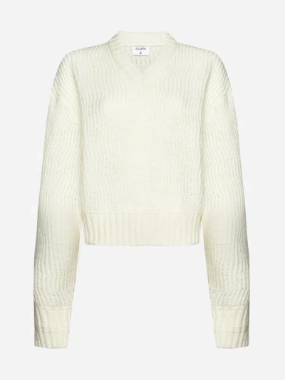 Shop Filippa K Alpaca And Wool Blend Sweater In Winter White