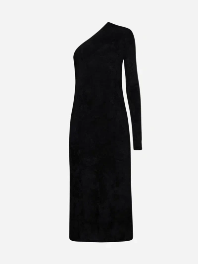 Shop Filippa K Viscose-blend One-shoulder Dress In Black