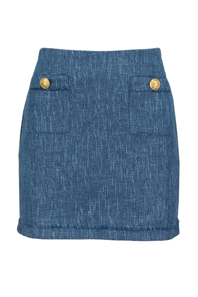 Shop Bishop + Young Women's Parker Tweed Skirt In Azul In Multi