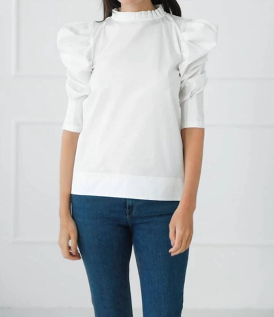 Shop Monica Nera Irina Shirt In White