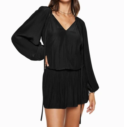 Shop Ramy Brook Paris Mini Dress Long Sleeved In Black