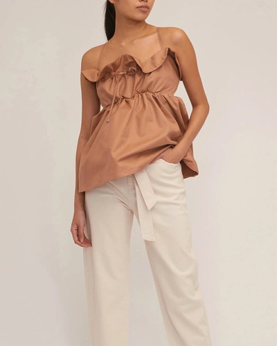 Shop Marissa Webb Jayce Laced Empire Top In Amber In Brown