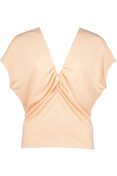 Bishop + Young Women's Ruched Deep V Tee In Spritz Tweed In Multi