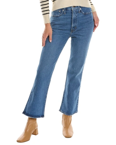 Shop Madewell The Perfect Vintage Earlwood Wash Flare Crop Jean In Blue