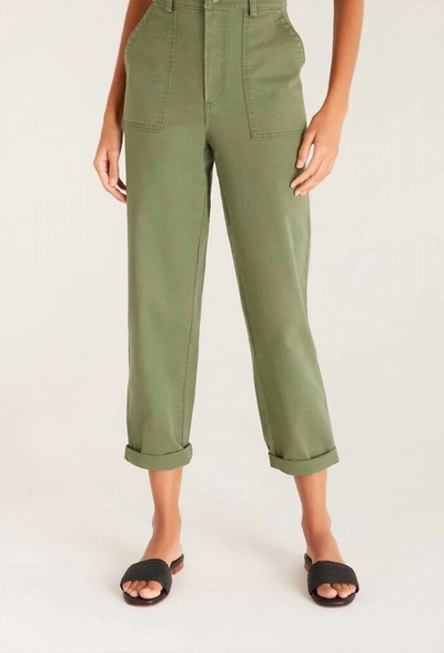 Shop Z Supply Zoe Twill Pant In Green