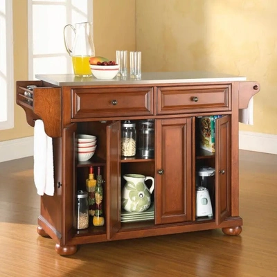 Shop Crosley Furniture Alexandria Full Size Kitchen Island With Stainless Steel Top
