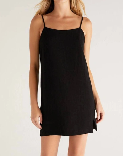 Shop Z Supply Raelyn Linen Mini Dress In Black