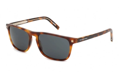 Shop Ermenegildo Zegna Ez0173 52a Rectangular Sunglasses 58 Mm In Multi
