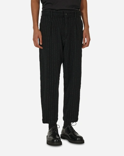 Shop Comme Des Garçons Homme Deux Pinstripe Wool Trousers In Black