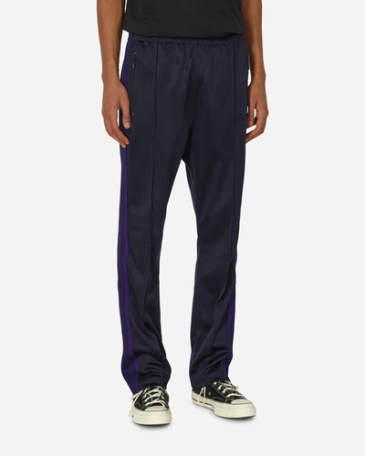 Shop Needles Poly Smooth Narrow Track Pants Navy In Blue