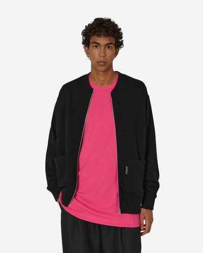 Shop Comme Des Garçons Homme Deux Wool Zip Cardigan In Black