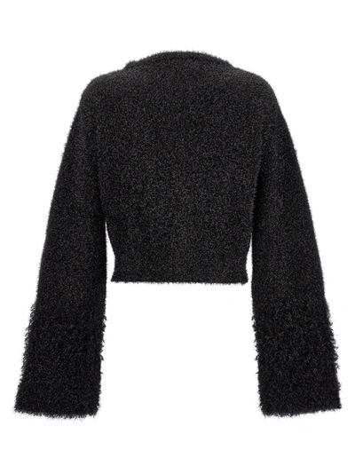 Shop Rabanne Lurex Cardigan Sweater, Cardigans Black
