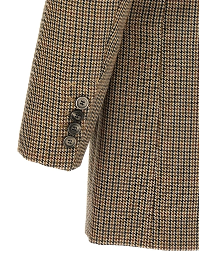 Shop Ami Alexandre Mattiussi Houndstooth Blazer Jackets Beige