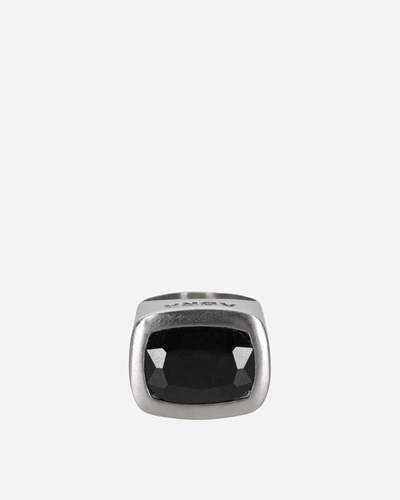 Shop Abra Stone Ring Silver / In Black