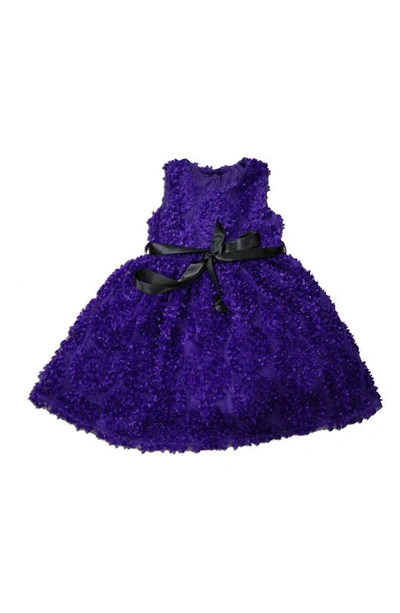 Shop Joe-ella Kids' Textured Circle Dress In Purple