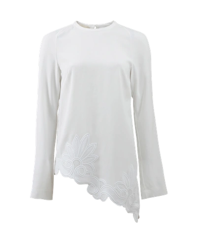 Shop Antonio Berardi Lace Hem Tunic In White