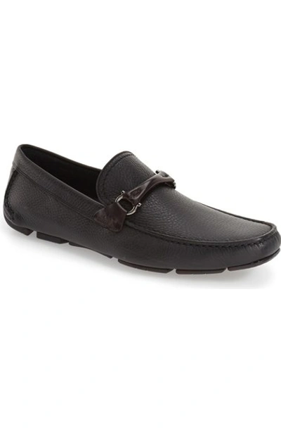 Shop Ferragamo 'granprix' Driving Shoe (men) In Nero Leather