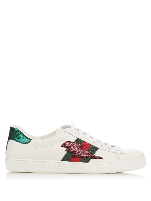 gucci ace lightning bolt