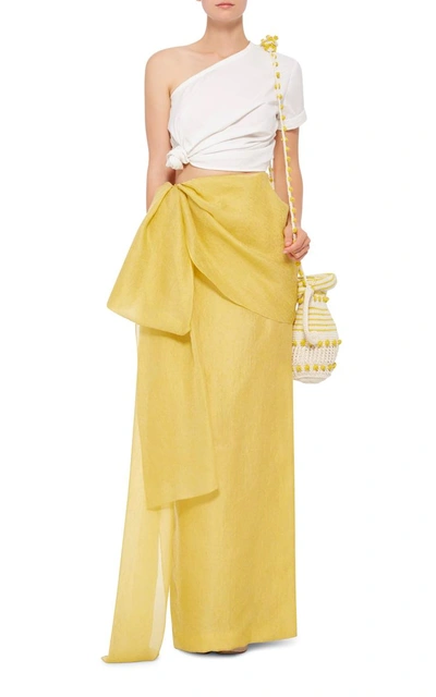Shop Rosie Assoulin Soft Floral Jacquard Hustle & Bustle Skirt