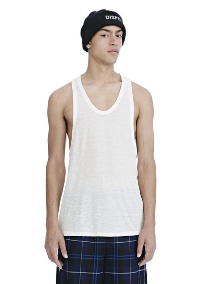 Shop Alexander Wang Slub Rayon Tank In Ivory